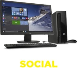 HP Slimline 411-a005na Desktop PC & 24